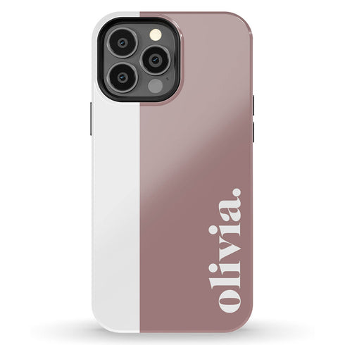 Elegant Striped Custom Serif Name iPhone Case